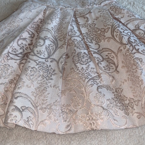 Janie and Jack Floral Jacquard Dress Pink/Rose Gold Dress EUC 6-12M - Picture 5 of 17